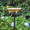 Pure Copper Bird Bath, Featuring Clawfoot Bathtub Design - Polished