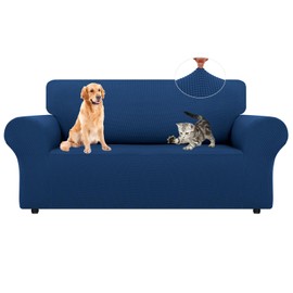 LURKA Stretch Loveseat Sofa Slipcovers 1 Piece Couch Covers for Sofa Furniture Protector Full Sofa Covers with Elastic Bottom for Kids and Dog (Medium,Royal Blue)