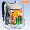 N NEVO RHINO Backpack Cooler, 36 Cans, Light Gray, Nylon,