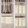 TRZZ 4-Pack Bed Sheet Organizers and Storage, Foldable Linen Bins