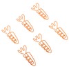100Pcs Carrot Paper Clips Carrot Shape Strong Metal Anti Slip