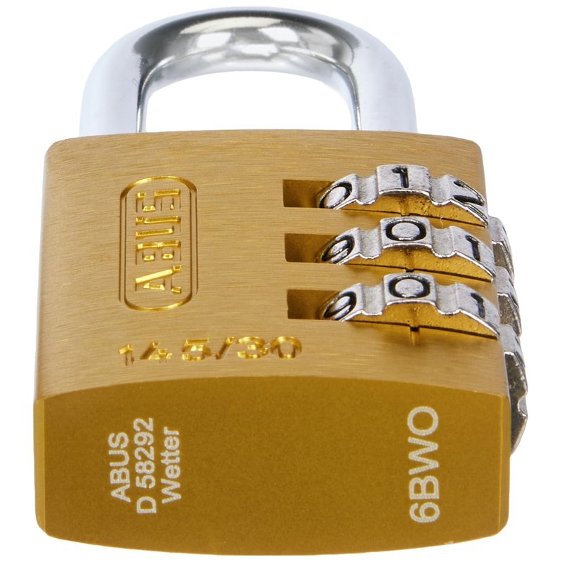 ABUS combination padlock 145/30 yellow - for luggage, cabinet etc