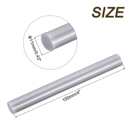 sourcing map 30pcs Mini Hot Glue Gun Sticks 11mm x 100mm High Sticky Large Hot Glue Sticks for Glue Gun, Metallic Silver