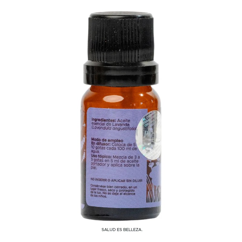 Aceite Esencial de Lavanda Pacalli 100% Puro Apto Difusor 10