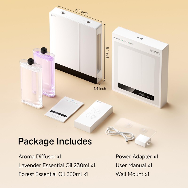 Smart Waterless Essential Oil Diffuser - Aromatherapy Scent Machine for