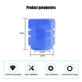 12PCS Fluorescent Car Tire Valve Stem Caps, Luminous Wheel Valve Tire Air Cover, Illuminated Dustproof Corrosion Resistant, Auto Accessories Fit for Motorcycles, SUV, Trucks, Bicycles (Blue/12PCS)