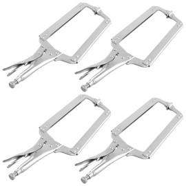 4 PCS 18 Inches C-clamp Locking Pliers with Swivel Pads, Locking Clamp Pliers, Welding Clamps for Wood Working and Welding