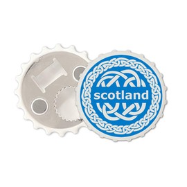 Scotland Magnetic Bottle Cap Opener Fridge Magnet Celtic Knot Symbol