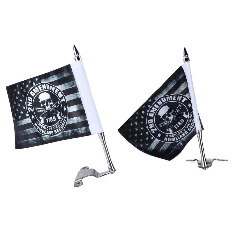 Trunk Lid Flag Pole Mount Kit with Homeland Security Flag