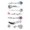 KING HORSE Tattoo Sticker English Letters Flower (hmm1356)