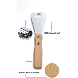 Sevko Ceiling Tile Puller, Remover, Extractor - Extra Quality, 420 Stainless Steel with Strong Wood Handle - Professional Tile Removal Tool