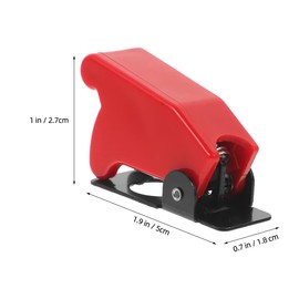 SOLUSTRE Plastic Toggle Switch Cover, 6pcs Dustproof Safety Waterproof Safety Flip Cover Cap Switch Protective Covers 12mm Red