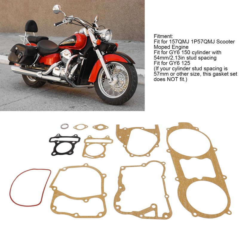 10 Pieces Motorcycle Engine Gasket Set for GY6 150 GY6