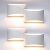 Aipsun 4 Pack Aluminum Modern Indoor LED Wall Sconce Hardwired