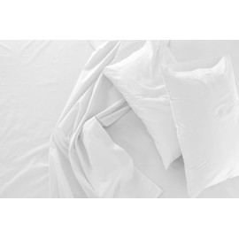 Westbrooke 100% Pure Cotton Standard Pillow Cases Set of 2 | Lush Sateen Cotton Pillowcase, Soft & Breathable Luxury Pillow Cover | Ideal for Home, Hotel & Hospital Use - Hotel White