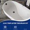 Tub Drain Linkage Assembly with Trip Lever and Strainer Done