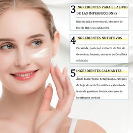 Crema 345 Relief de 50 Ml-3Pzas,345 humectante calmante reparador de la barrera facial，Crema Reparadora de La Barrera Cutánea, Nutrición Suave Y Calmante Durante Todo El Día