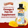 Barlean's Mango Peach Omega 3 Fish Oil Liquid Supplement with