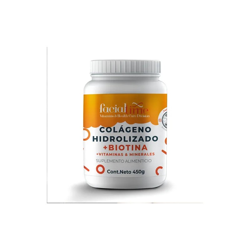 Colageno Hidrolizado Biotina 450g Y Jabón Carbón Activado Sabor Sin