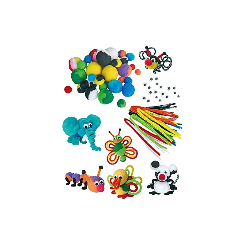 Playbox Soft Animals Craft Set with Materials for 24 Animals