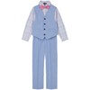 IZOD Boys' 4-Piece Formal Dress Up Suit Set, Vest, Pants,