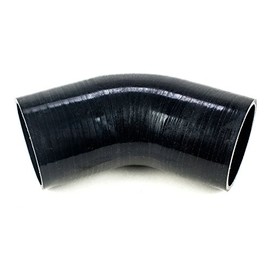 Squirrelly 2.75" inch 3-Ply 45 Degree Elbow Silicone Coupler Turbo Intake Intercooler Pipe Black
