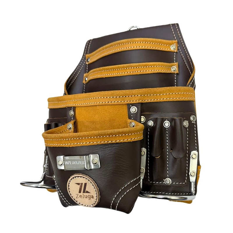 Zeluga 20-164 10 Pocket Rigger Heavy Duty Leather Tool Bag,