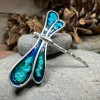 Unbranded NEW PEWTER Blue Enamel Dragonfly Brooch Ladies Insect Pin