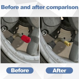 Mandark 50PCS Car Tire Stem Valve Caps, Dustproof Vehicle Stem Covers with O Rubber Ring, Airtight Seal Automotive Interior Tyre Air Cap Accessories, Universal for Bikes Truck Motorcycles (Red)