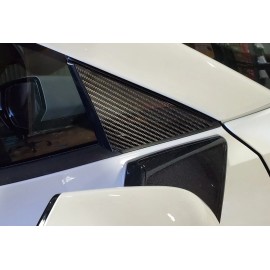 Carbon Fiber Wrapped A-Pillar Overlays for 2020-2023 C8 Corvette