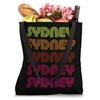 Retro Sydney Australia Inline Font Disco Design Vintage Tote Bag