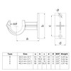 Pipe Connector Type 35 Handrail Bracket Open Diameter 48.3 mm