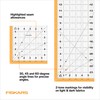 Fiskars 3-Piece Ruler & Connector Set, 6.5"x6.5" and 6.5"x24.5" Rulers,