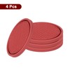 sourcing map 4pcs Car Cup Coasters Universal PVC Car Cup