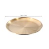 Xebslyti Round Stainless Steel Tray Dinner Dishes Plate Gold Decorative