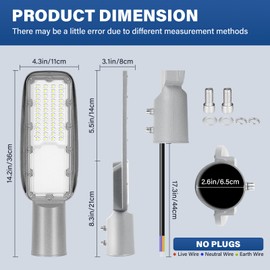PICAA 30W LED Außenstrahler, Kommerzielle LED-Straßenleuchte 3000 Lumen, Wasserdichter Sicherheitsfluter für Parkplatz, Straße, Garage, Garten, Basketballplatz,4000K Warmweiß