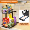 REALINN Under Sink Organizer, 2 Pack Height Adjustable Under Sink