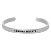 Dolceoro Hakuna Matata - Inspirational Mantra Cuff Bracelet Jewelry, 6mm