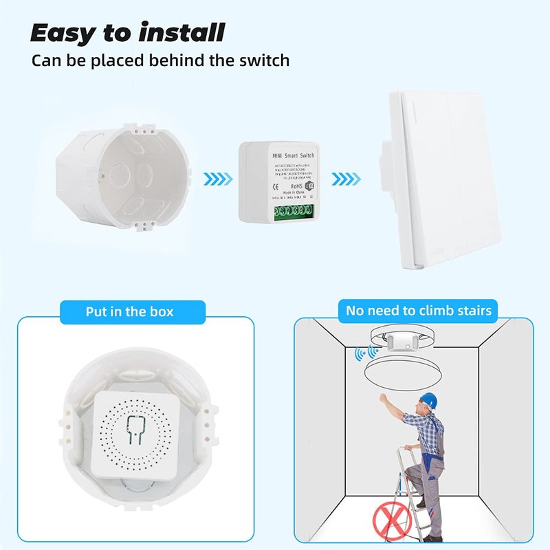 Domary Mini WiFi Switch Module 16A Wi-Fi Intelligent Relay Light