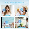 HONEYYEAR Versatile 4-in-1 Portable Handheld Fan, Battery Operated Fan with