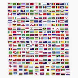 Flags of The Countries of The World 287 Flag International Window Bumper Sticker Decal 5"