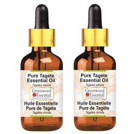 Greenwood Essential Pure Tagete Essential Oil (Tagetes minuta) with Glass Dropper Steam Distilled 100ml X 2 (6.76 oz)