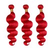 Red Body Wave Bundles Burgundy Human Hair Bundles Mixed Length