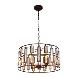 Chloe Lighting Naomi 4-Light Metal Ceiling Pendant in Oil Rubbed Bronze