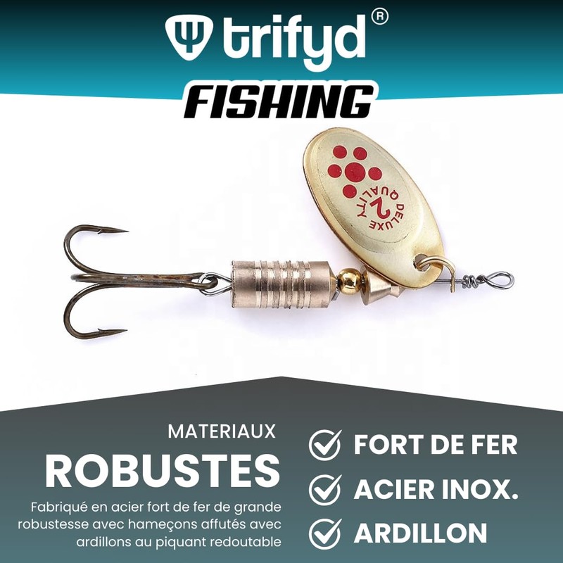 trifyd® Fishing 5 Pcs Spinning Spoons for Trout and Small