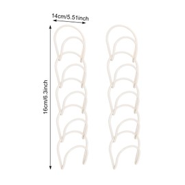 Naapesi Pack of 10 Cap Holder, Hat Racks, Hat Holder, Hat Organiser for Scarves, Handbags, Towels, Clothes Ties, Ties Over the Door, No Installation Required, White, Iron