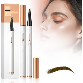 LáLápiz Para Cejas Lápiz Para Microblading De Cejas - Pluma impermeable del tatuaje de la punta de la bifurcación del lápiz 4 de la ceja de Microblading 3D, 3D Waterproof Microblading 4 Fork Tip Tattoo Pencil (# 2 Café oscuro)