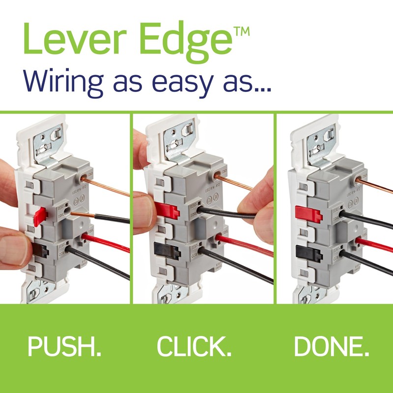 Leviton Lever Edge 15 Amp 3-Way Rocker Switch, E5603-SW, White