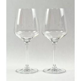 Rona Wine Glass Clear 3-3/4 inch Diameter Set of 2