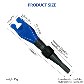 Pack of 5 Retractable Car Fuel Funnel, Flexible Oil Catching Plastic Funnel, Car Petrol Fuel Funnel, Snap Funnel, Universal Plastic Funnel, for Car Oil and Household Purposes (Blue)